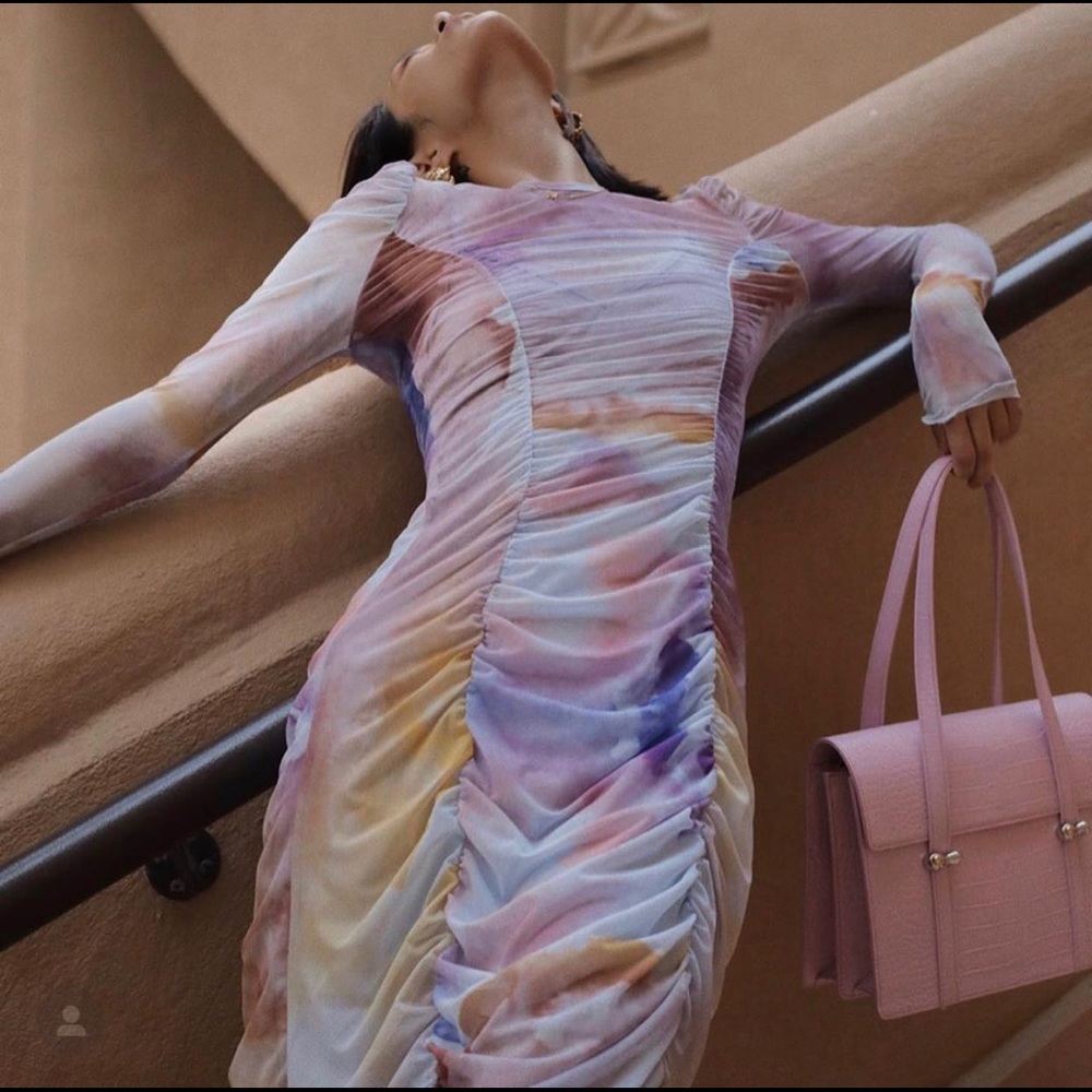 Aeryne Water Color Pastel Dress - M